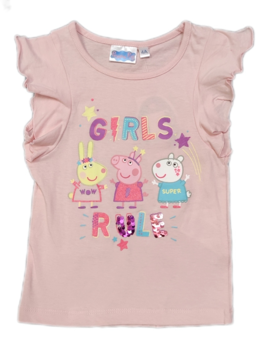Peppa Wutz T-Shirt Rosa "Girls Rule"